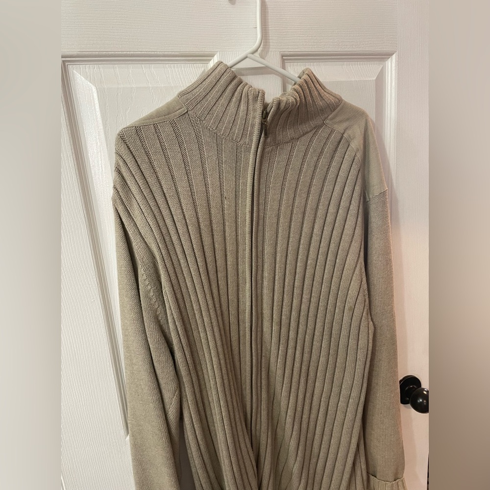 Cream Coloured Zip-Up Sweater